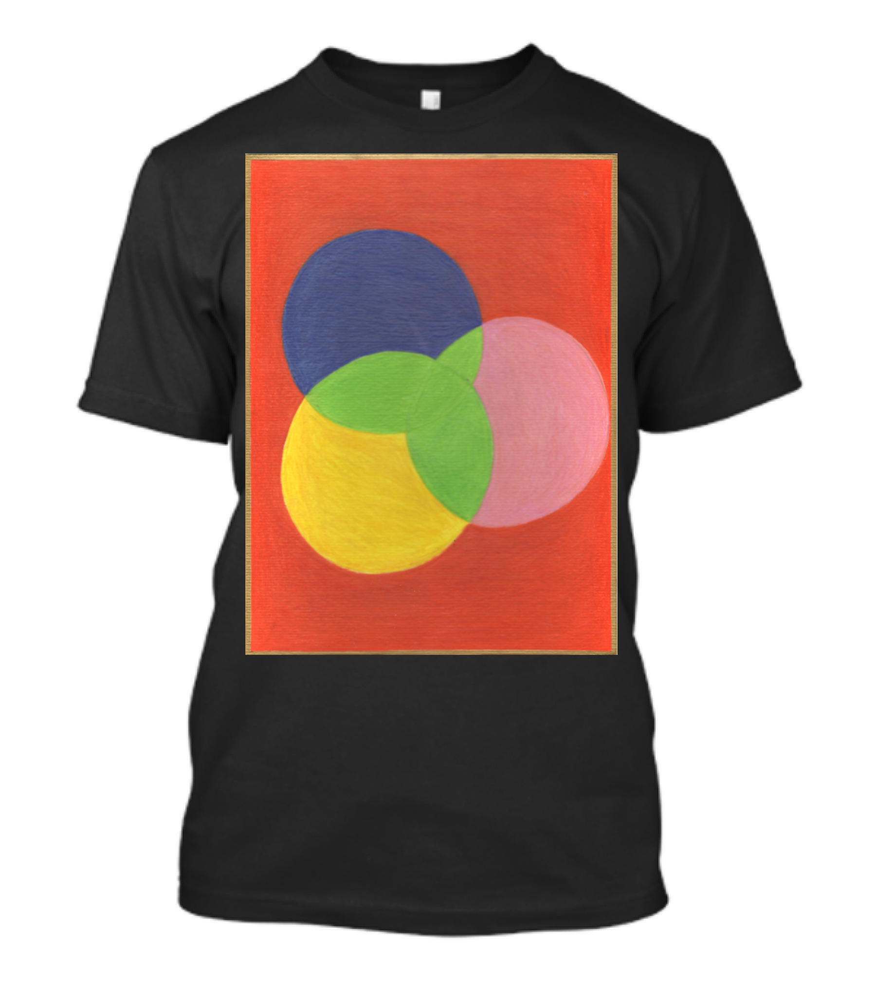 Kaviar Kalidescope Venn Diagram Abstract Circle Fusion T-Shirt
