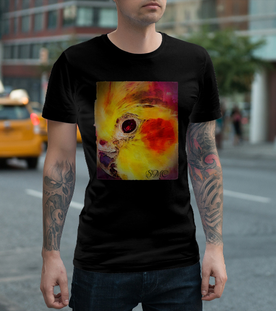 Cockatiel Vibrant Parrot Portrait SMC Signature T-Shirt