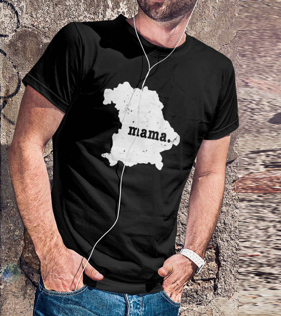 Bavaria Map Mama Typography With Germany Connection T-Shirt