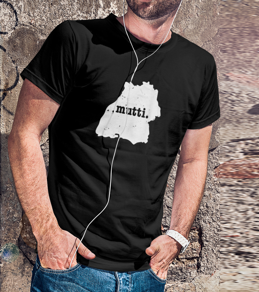 Baden Württemberg Germany Map Silhouette With Mutti Text T-Shirt
