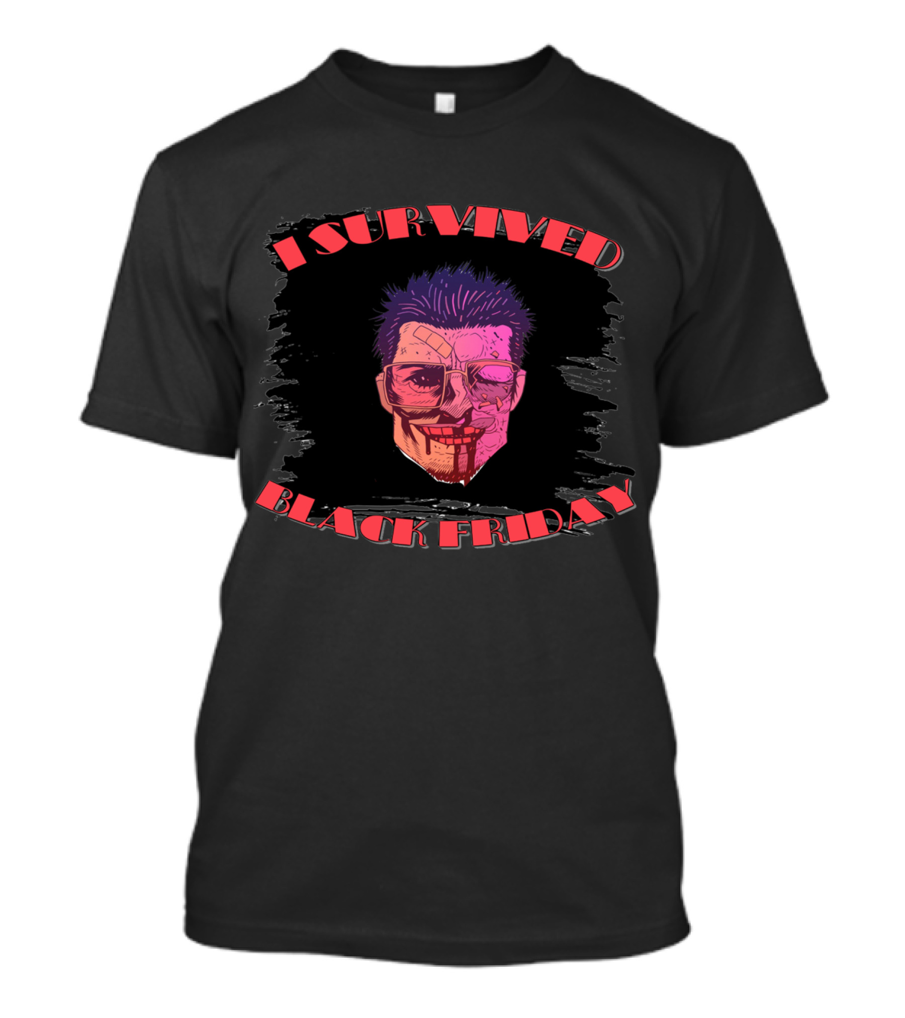 I Survived Black Friday Zombie Face T-Shirt