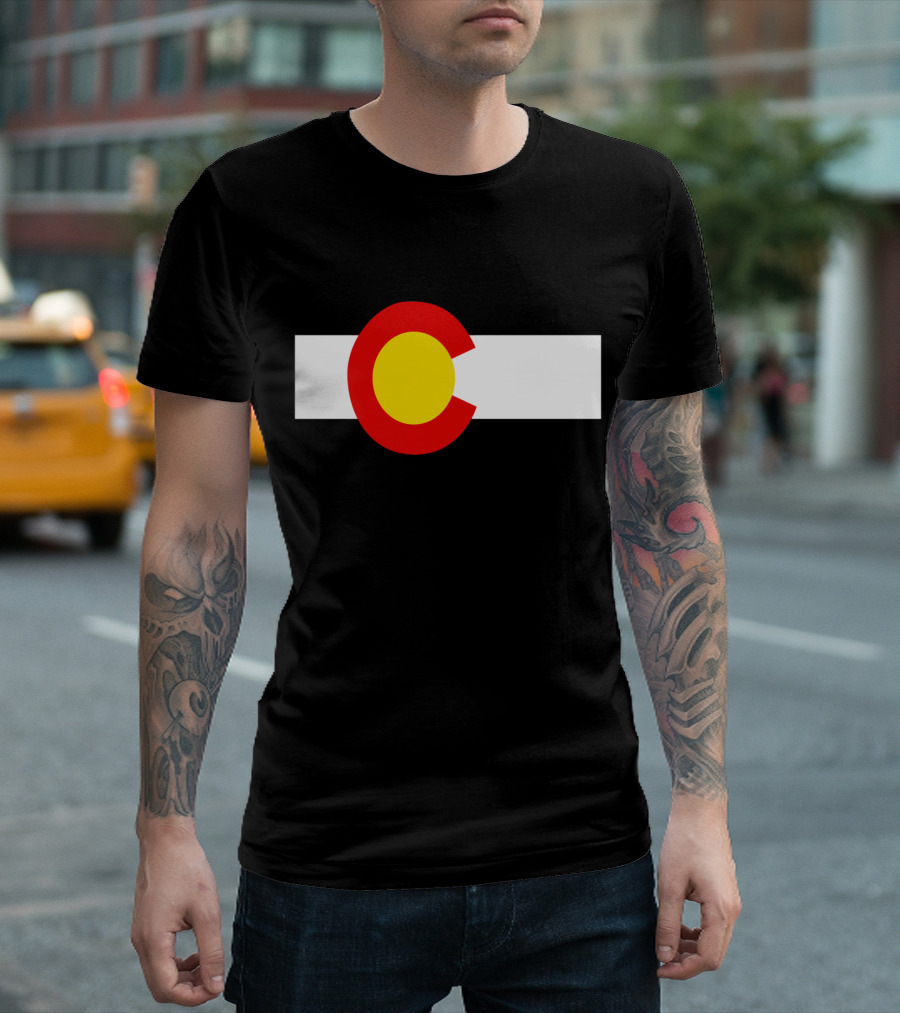 Colorado Flag Style Circular Emblem T-Shirt