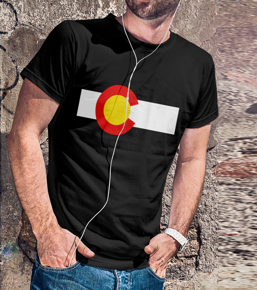 Colorado Flag Style Circular Emblem T-Shirt
