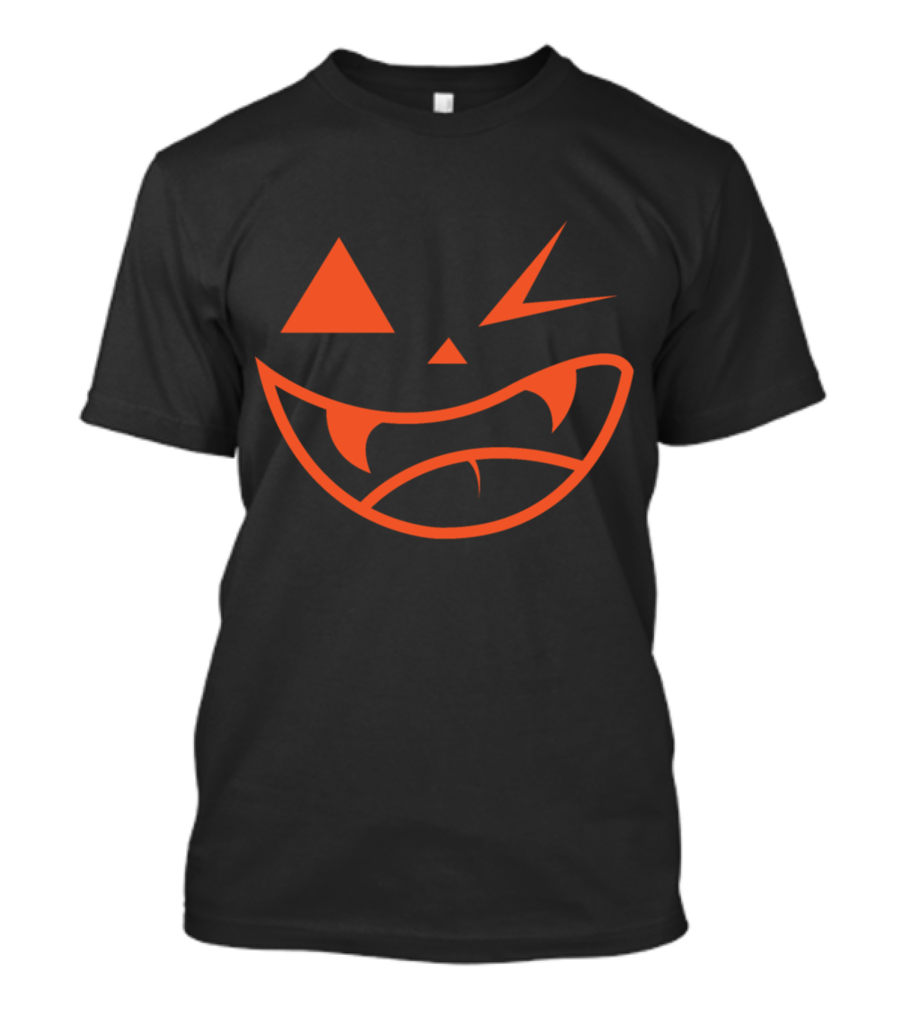 Winking Grinning Halloween Pumpkin Face T-Shirt