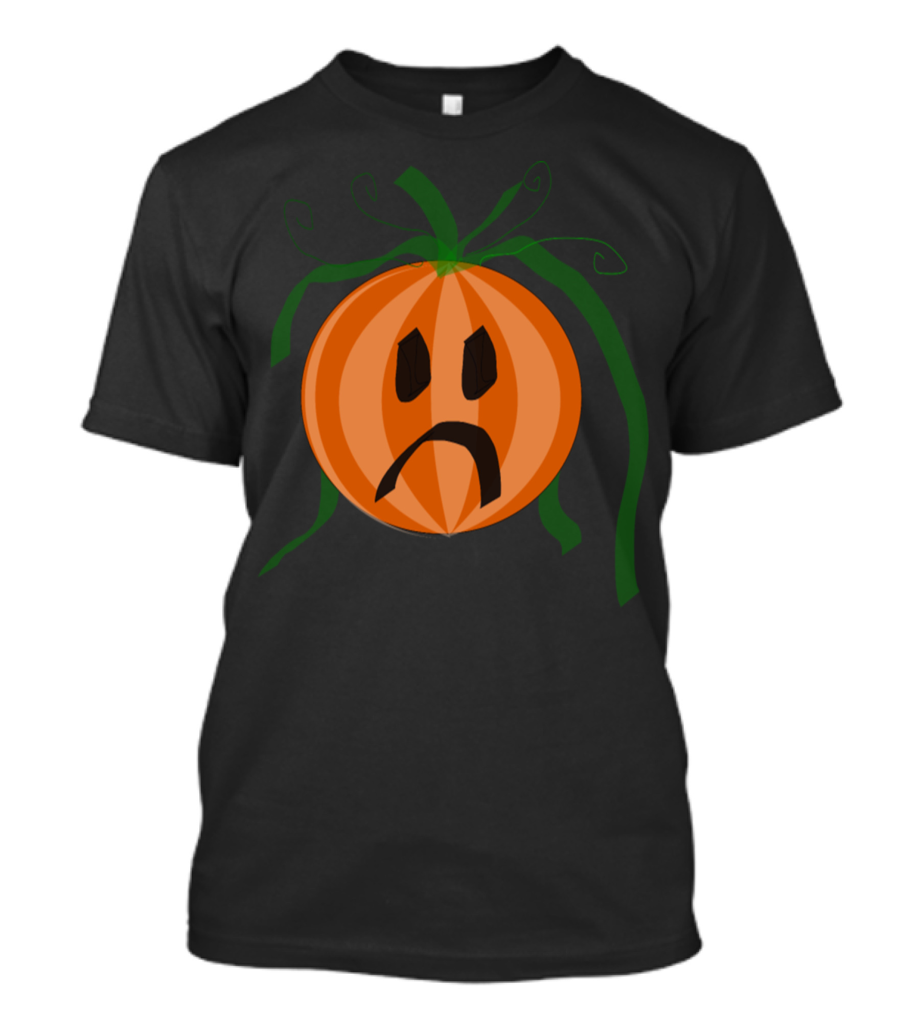 Sad Pumpkin With Green Vines Decoration T-Shirt