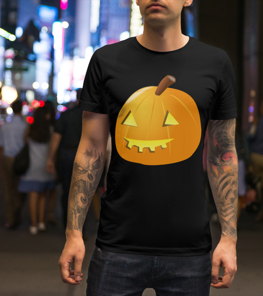 Classic Jack-O'-Lantern Halloween Pumpkin Face T-Shirt