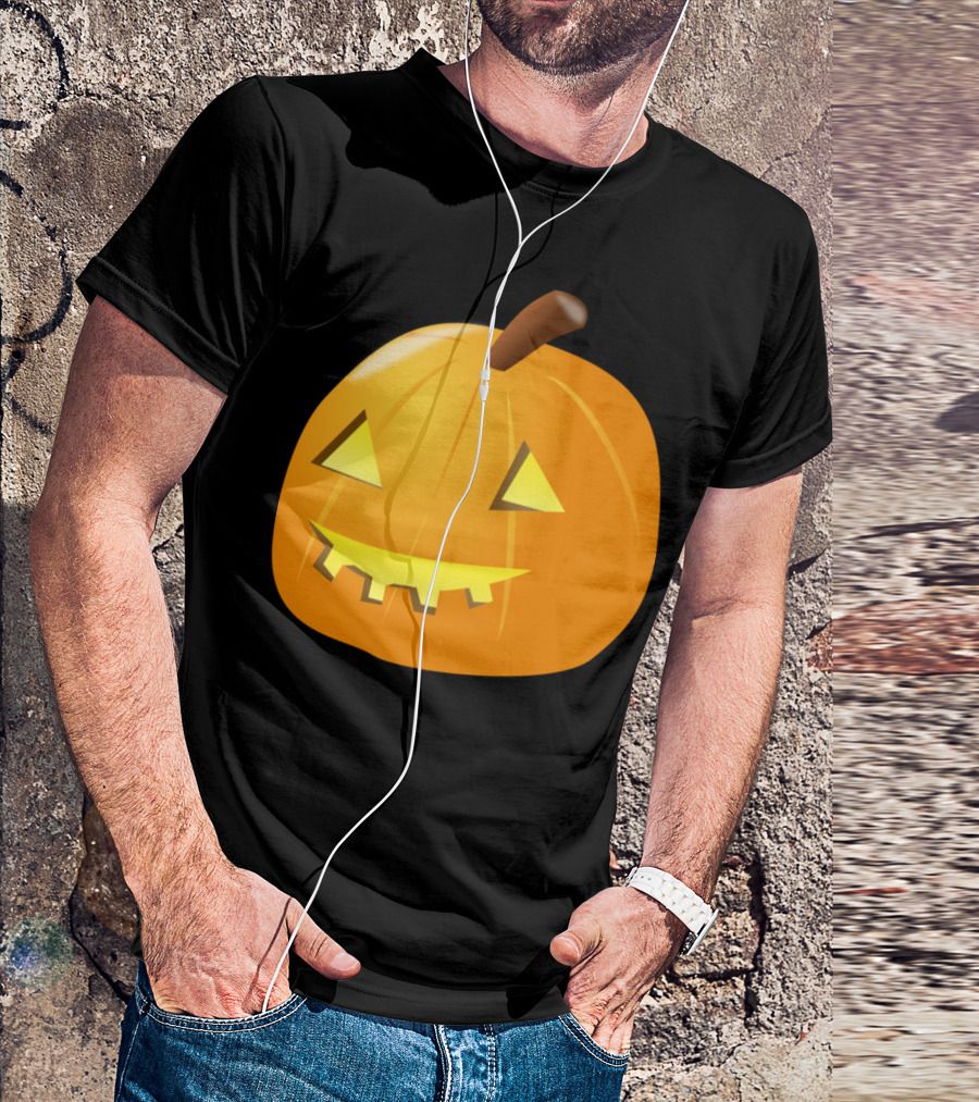 Classic Jack-O'-Lantern Halloween Pumpkin Face T-Shirt