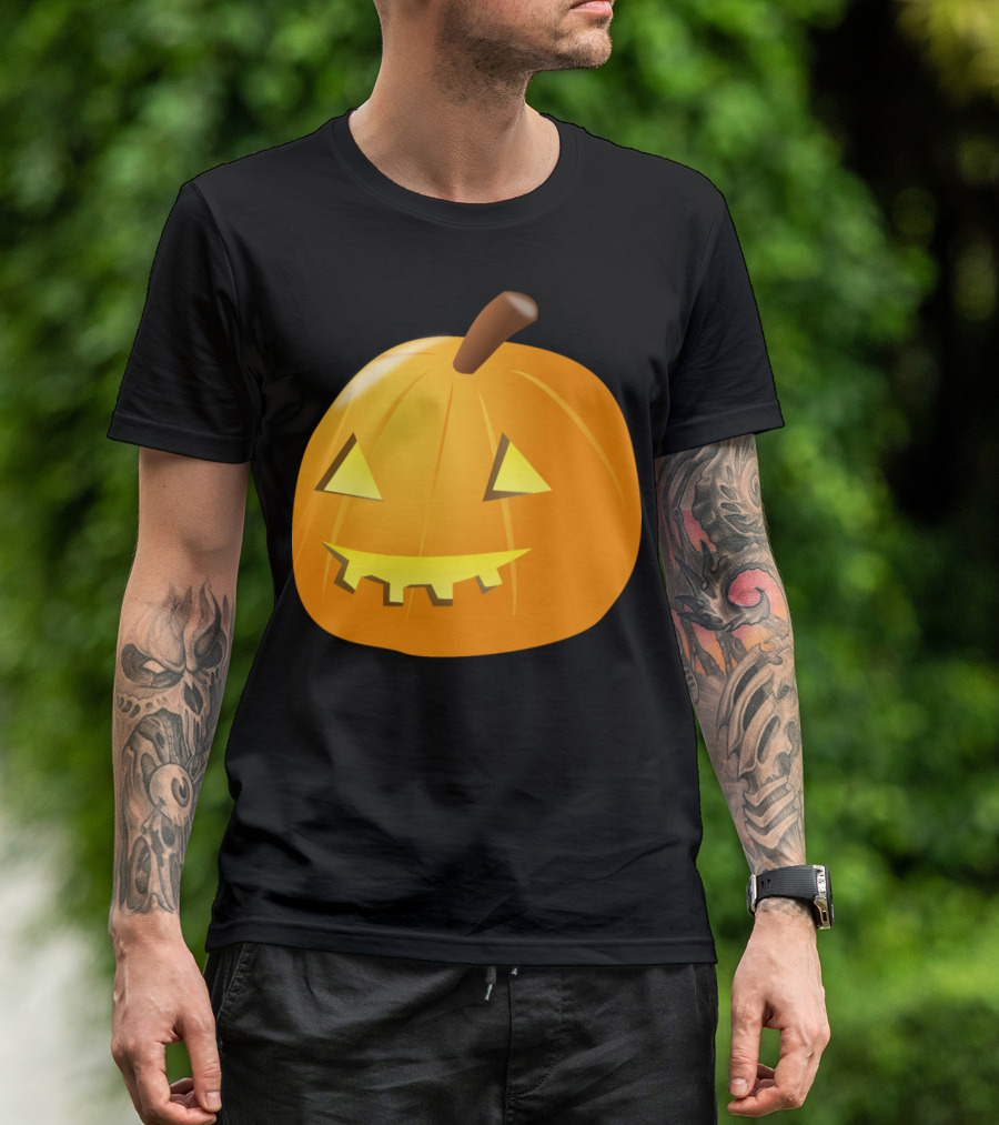 Classic Jack-O'-Lantern Halloween Pumpkin Face T-Shirt