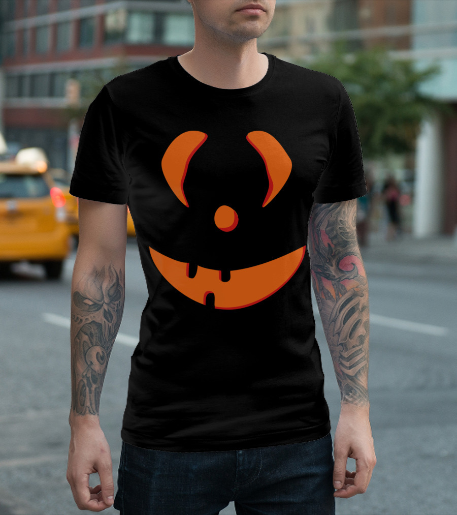 Halloween Pumpkin Jack-O'-Lantern Face T-Shirt