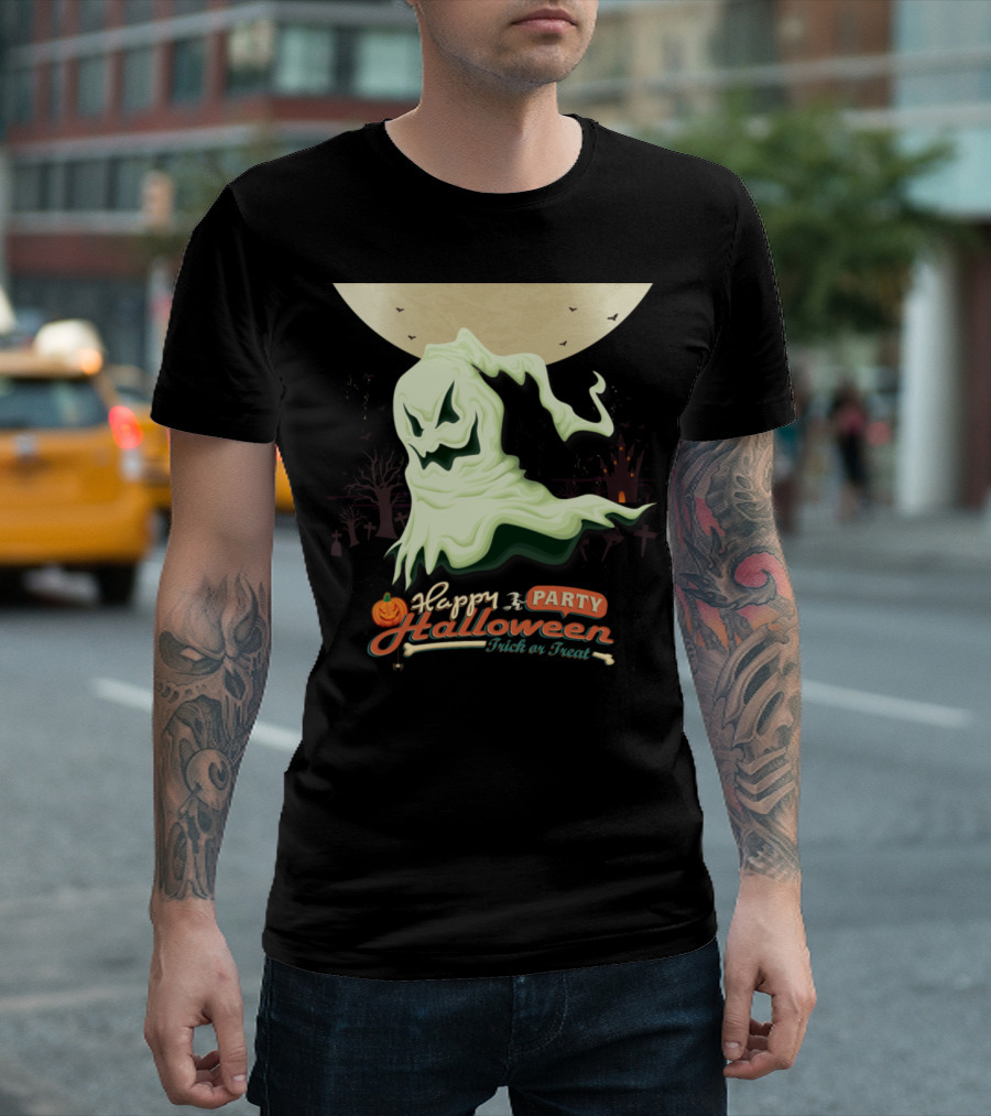 Happy Halloween Party Trick or Treat Ghost T-Shirt