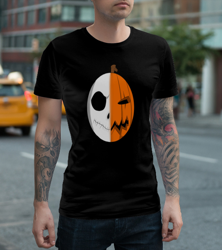 DemiPumpkin Jack O' Lantern Skull Fusion T-Shirt