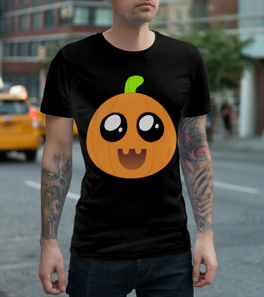Cute Pumpkin Kawaii Face T-Shirt