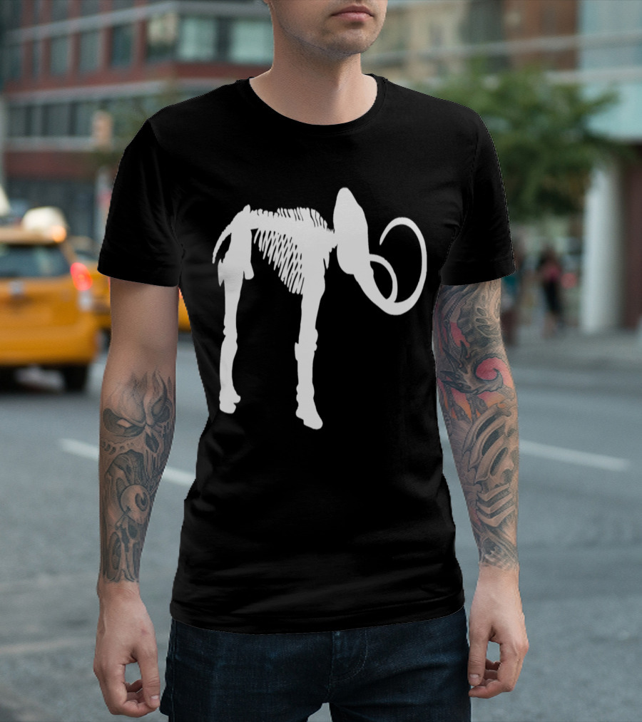 Mammoth Ice Age Skeleton Vintage Fossil T-Shirt