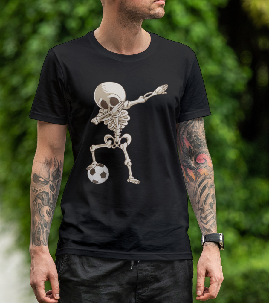 Skeleton Dab With Soccer Ball T-Shirt