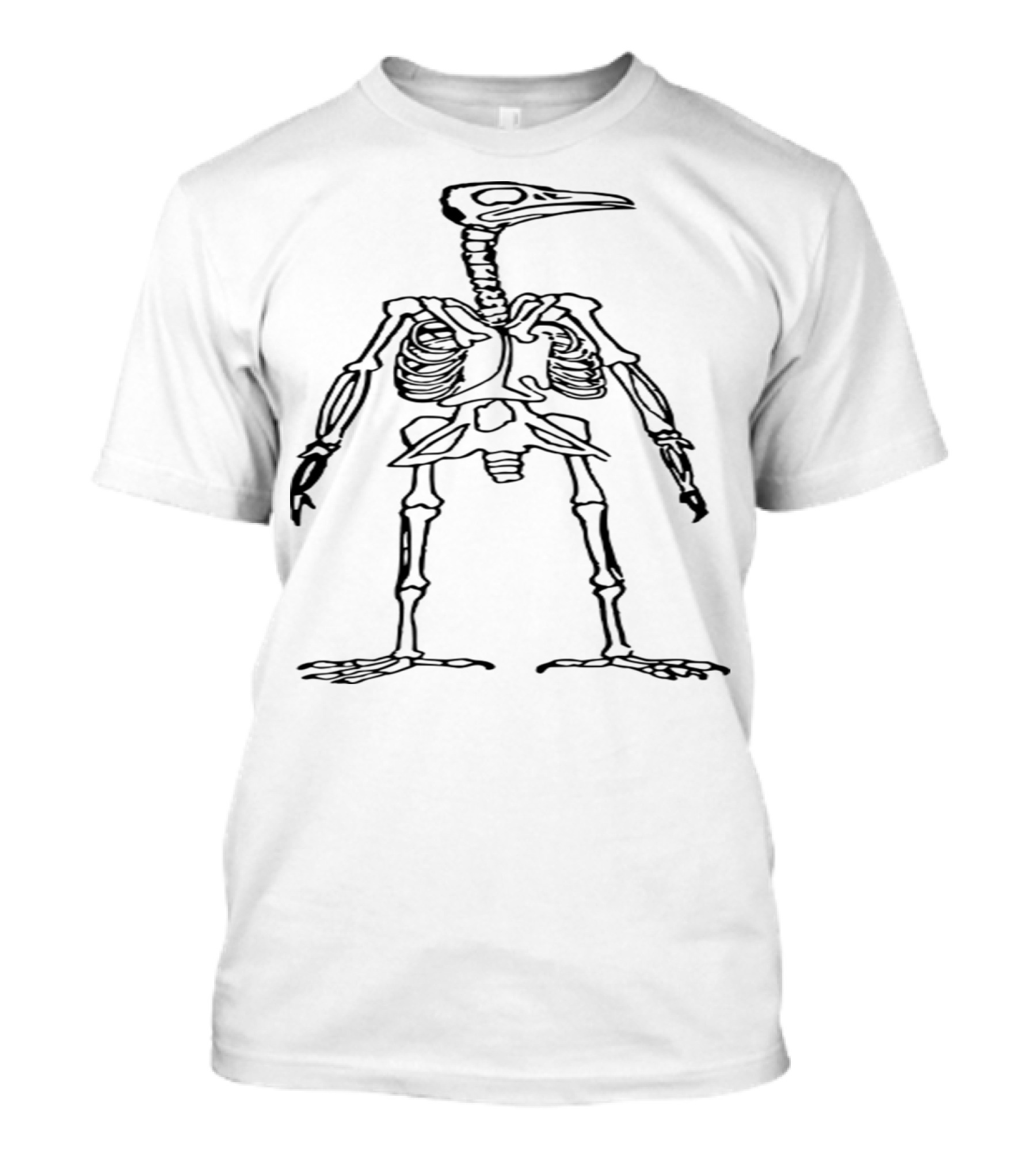 Bird Man Skeleton Humanoid Avian Anatomy T-Shirt