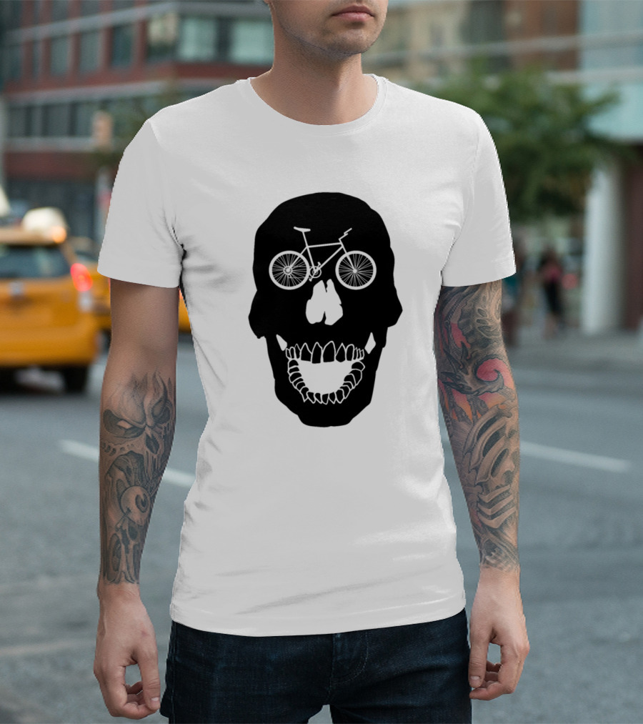 Bicycle Skull Skeleton Cyclist Bone Ride T-Shirt