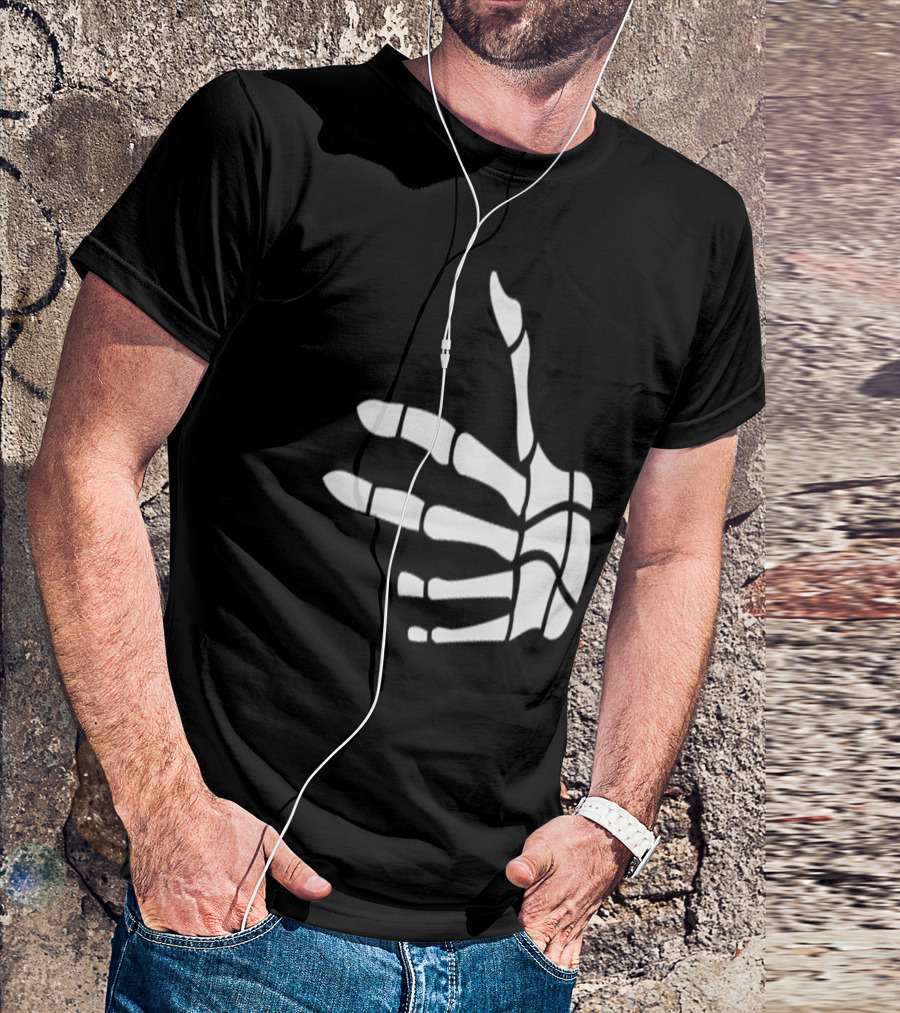 Pew Pew Shooting Skeleton Hand T-Shirt