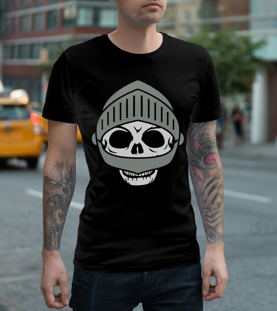 Medieval Knight Helmet Skull Skeleton Dead T-Shirt