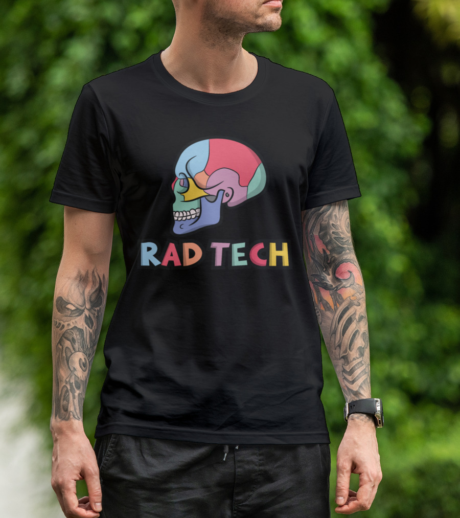 Rad Tech Radiology Colorful Skull T-Shirt