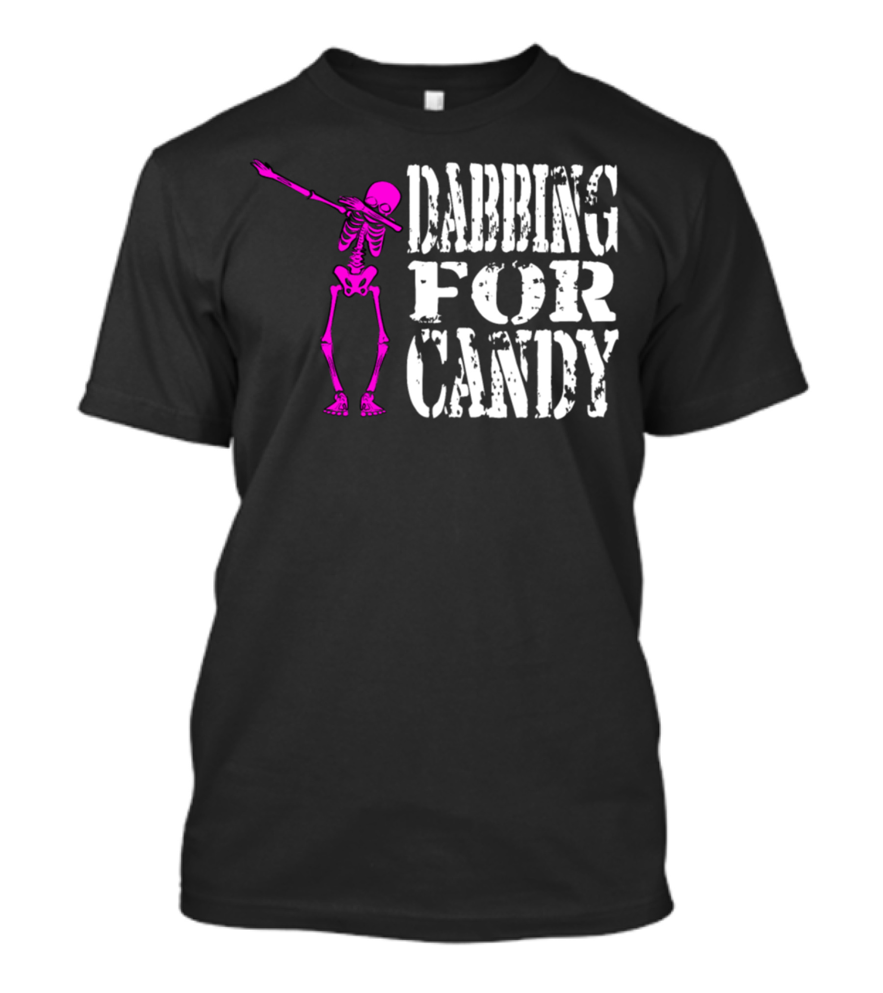 Dabbing For Candy Pink Skeleton Halloween T-Shirt