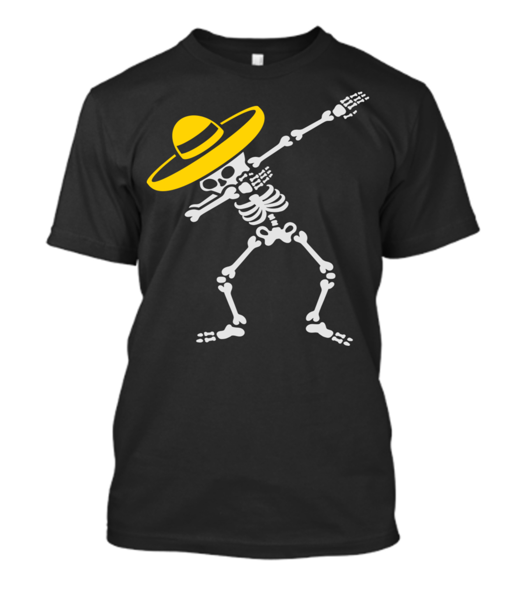 Dabbing Skeleton Sombrero Mexico Cinco De Mayo T-Shirt