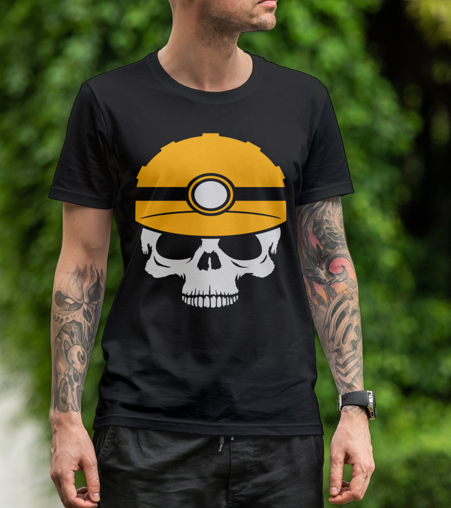 Dead Skull Skeleton Skull Head Bone Helmet Light Emblem T-Shirt
