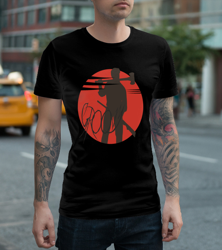 Groovy Chainsaw Red Sun T-Shirt