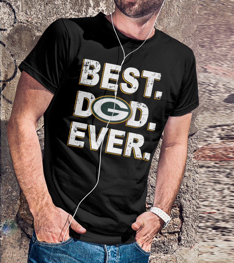 Best Dad Ever Packers Logo Gift Idea T-Shirt