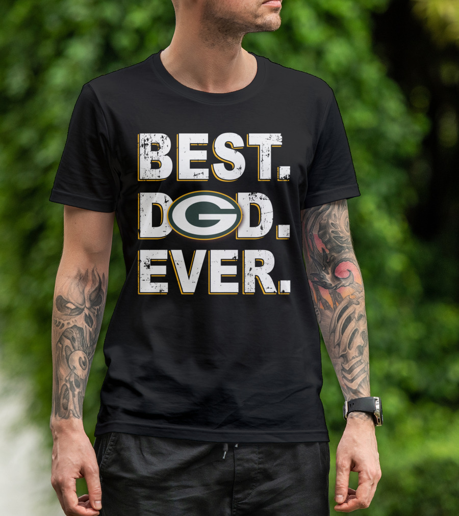 Best Dad Ever Packers Logo Gift Idea T-Shirt