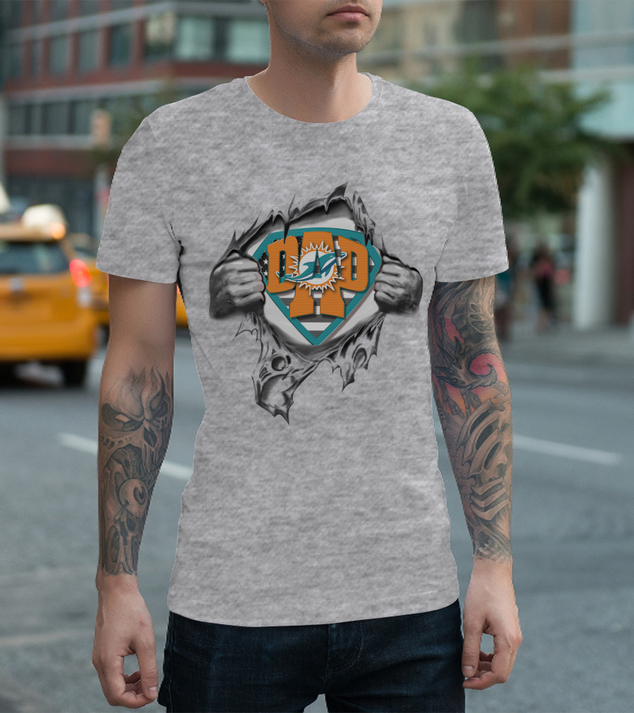 Miami Dolphins Superdad Hero T-Shirt