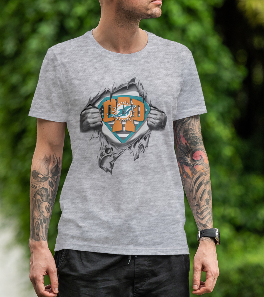Miami Dolphins Superdad Hero T-Shirt