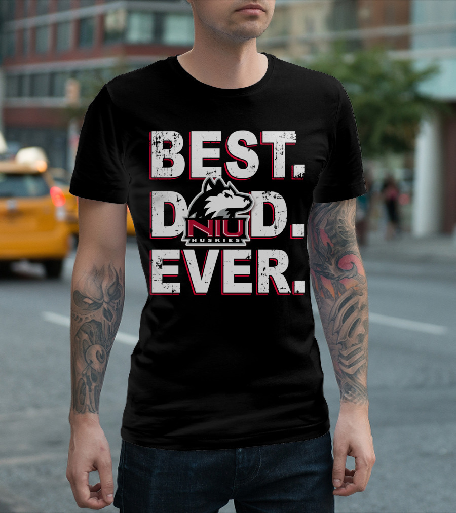 BEST DAD EVER NIU HUSKIES T-Shirt