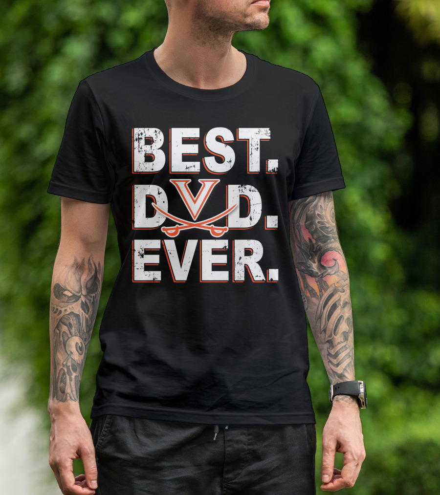 BEST DAD EVER VIRGINIA CAVALIERS V T-Shirt