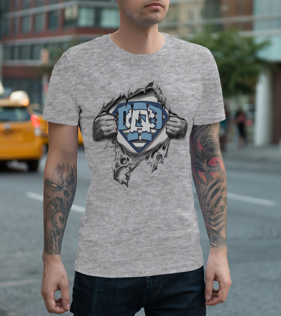 SUPERDAD NORTH CAROLINA TAR HEELS SUPERMAN T-Shirt