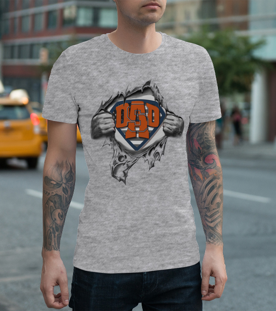 SUPERDAD DAD SYRACUSE ORANGE S LOGO TORN CHEST T-Shirt