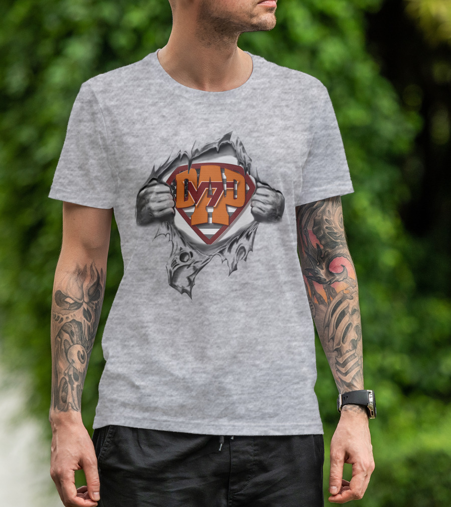 SUPERDAD VT LOGO VIRGINIA TECH HOKIES HERO T-Shirt