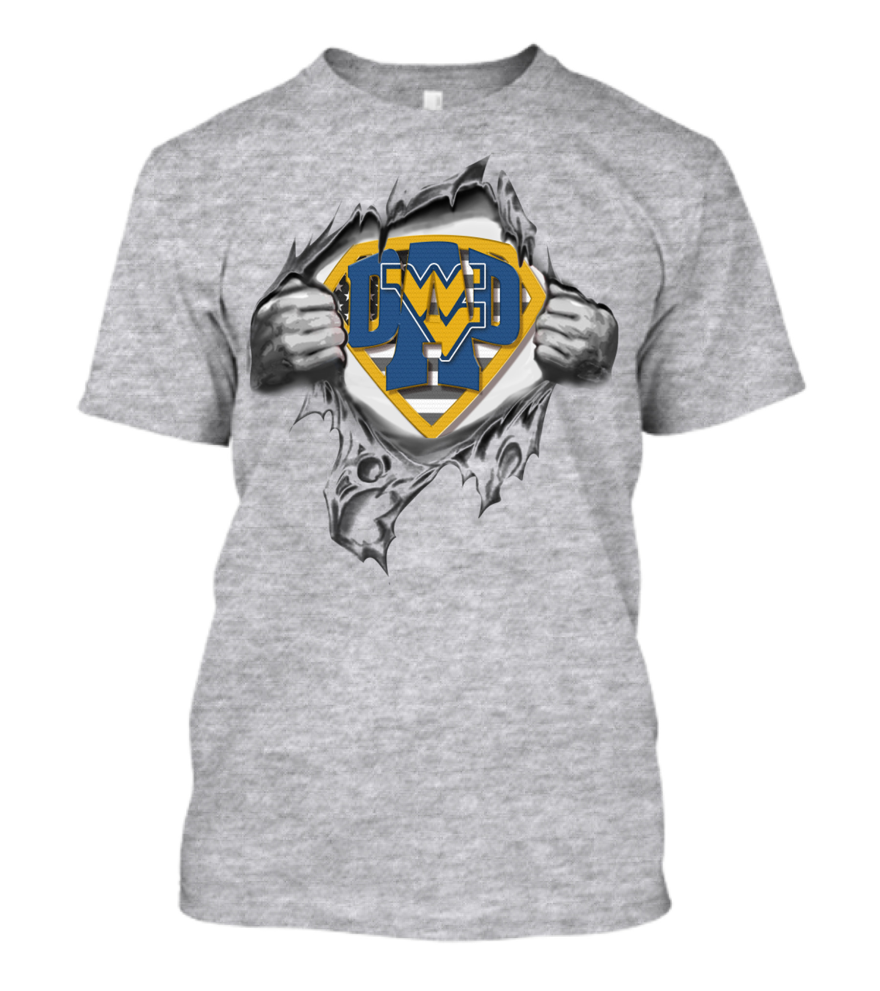 West Virginia Mountaineers Superdad Hero Emblem T-Shirt