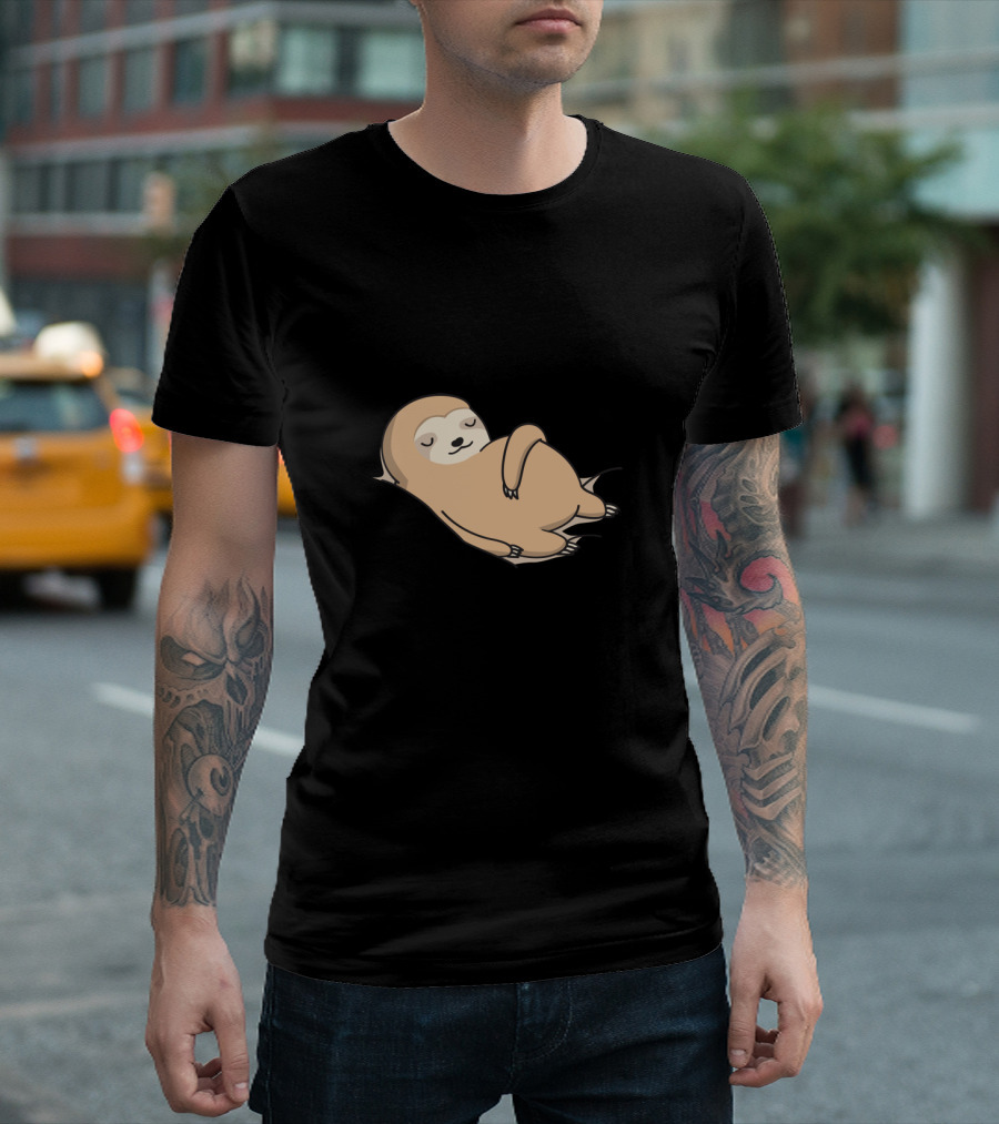 Namakemono Atsume Cute Sleeping Sloth Relaxed Cartoon Japan T-Shirt