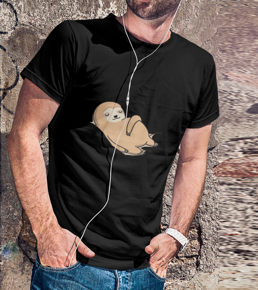 Namakemono Atsume Cute Sleeping Sloth Relaxed Cartoon Japan T-Shirt