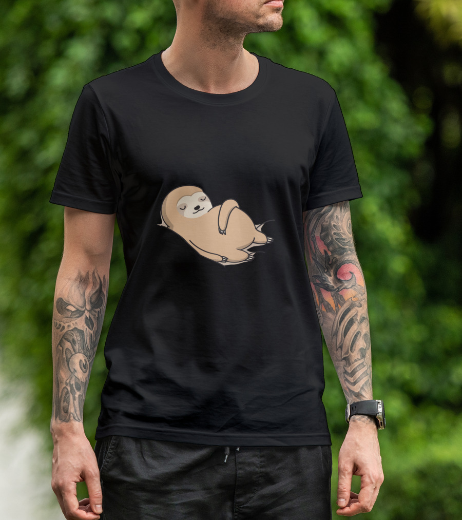 Namakemono Atsume Cute Sleeping Sloth Relaxed Cartoon Japan T-Shirt