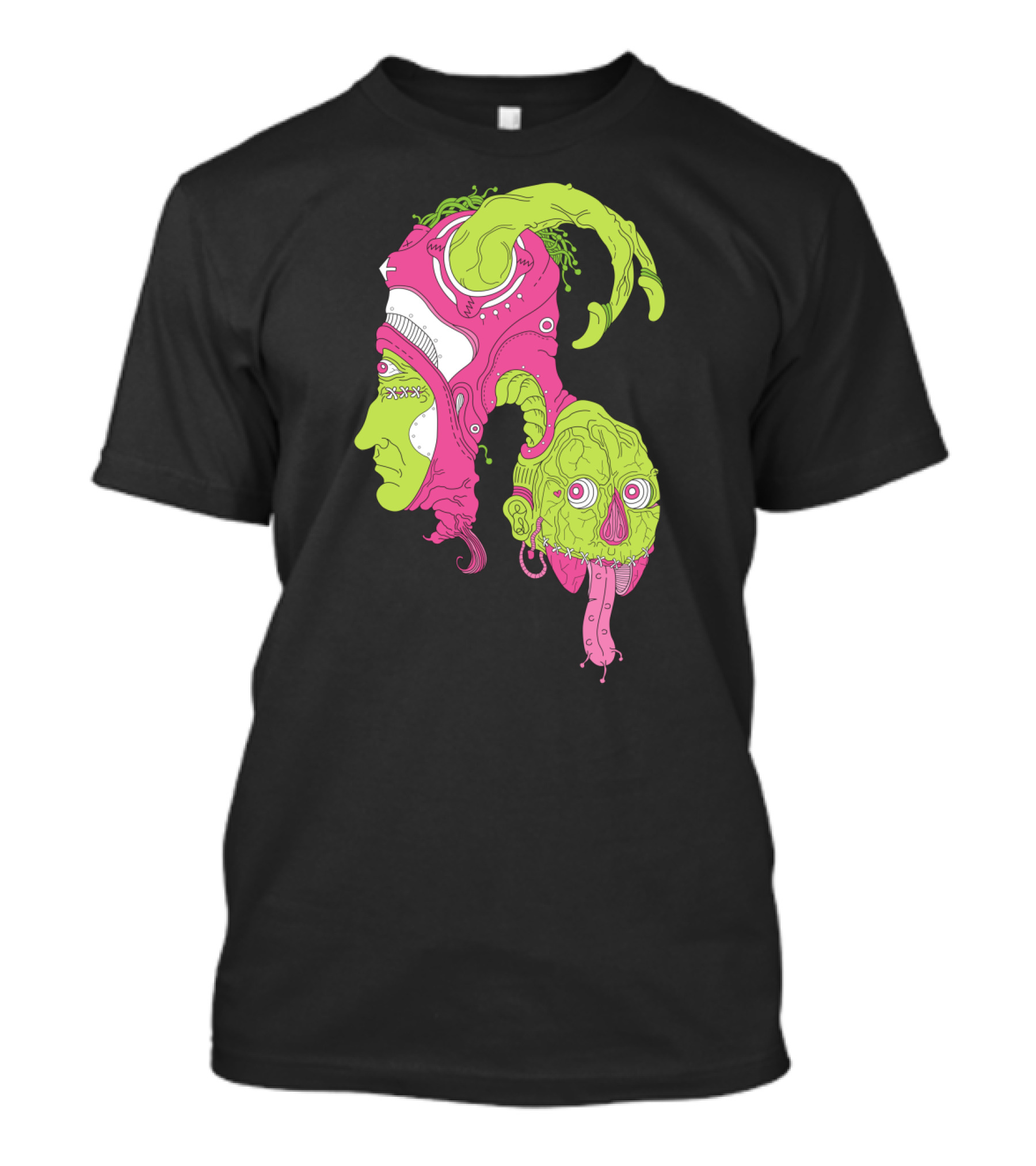 Psychedelic Papa Goat Surreal Creature Mashup T-Shirt