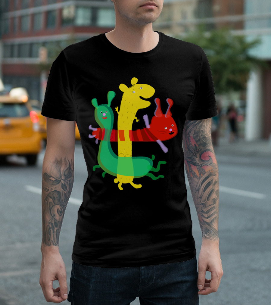 Baby Monster Party Trio of Colorful Cartoon Creatures T-Shirt