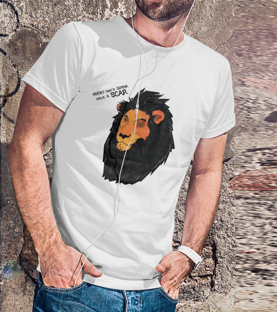 Ouch That's Gonna Leave A Scar The King's Vicious Pun Lion T-Shirt
