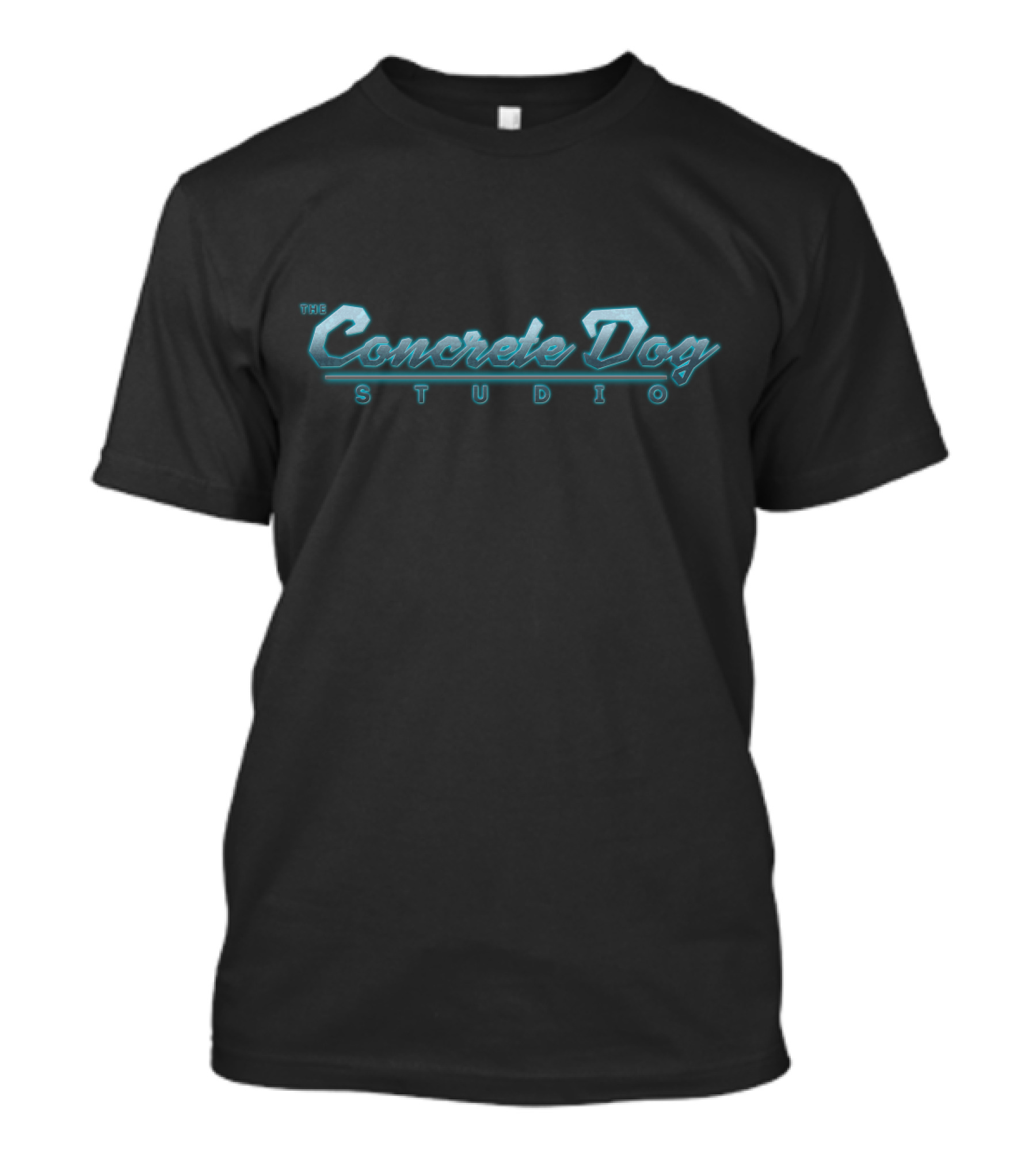 The Concrete Dog Studio Unique Text-Only Branding T-Shirt
