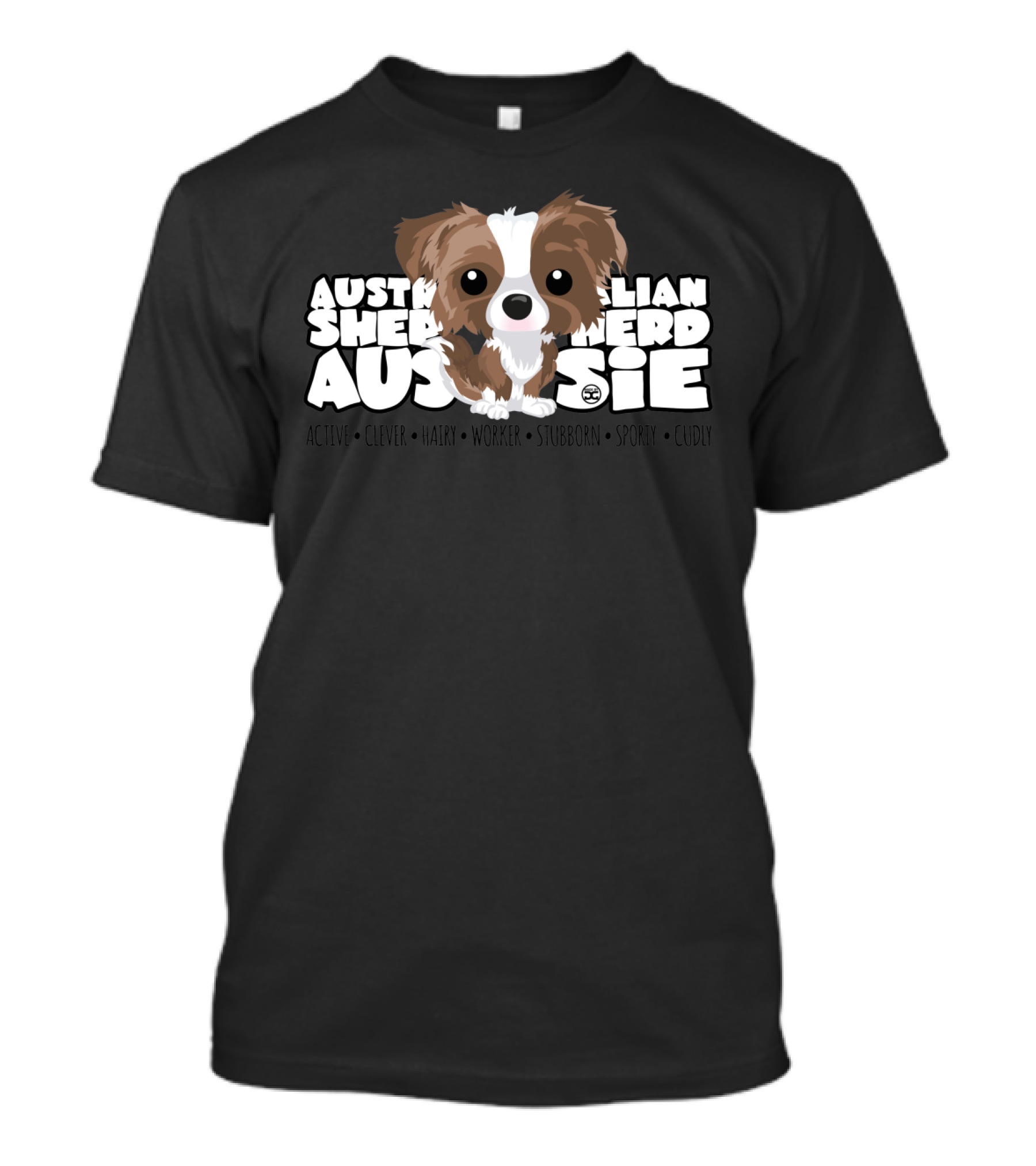 Australian Shepherd Aussie Brown Merle Clever Active Sporty Worker Cuddly T-Shirt