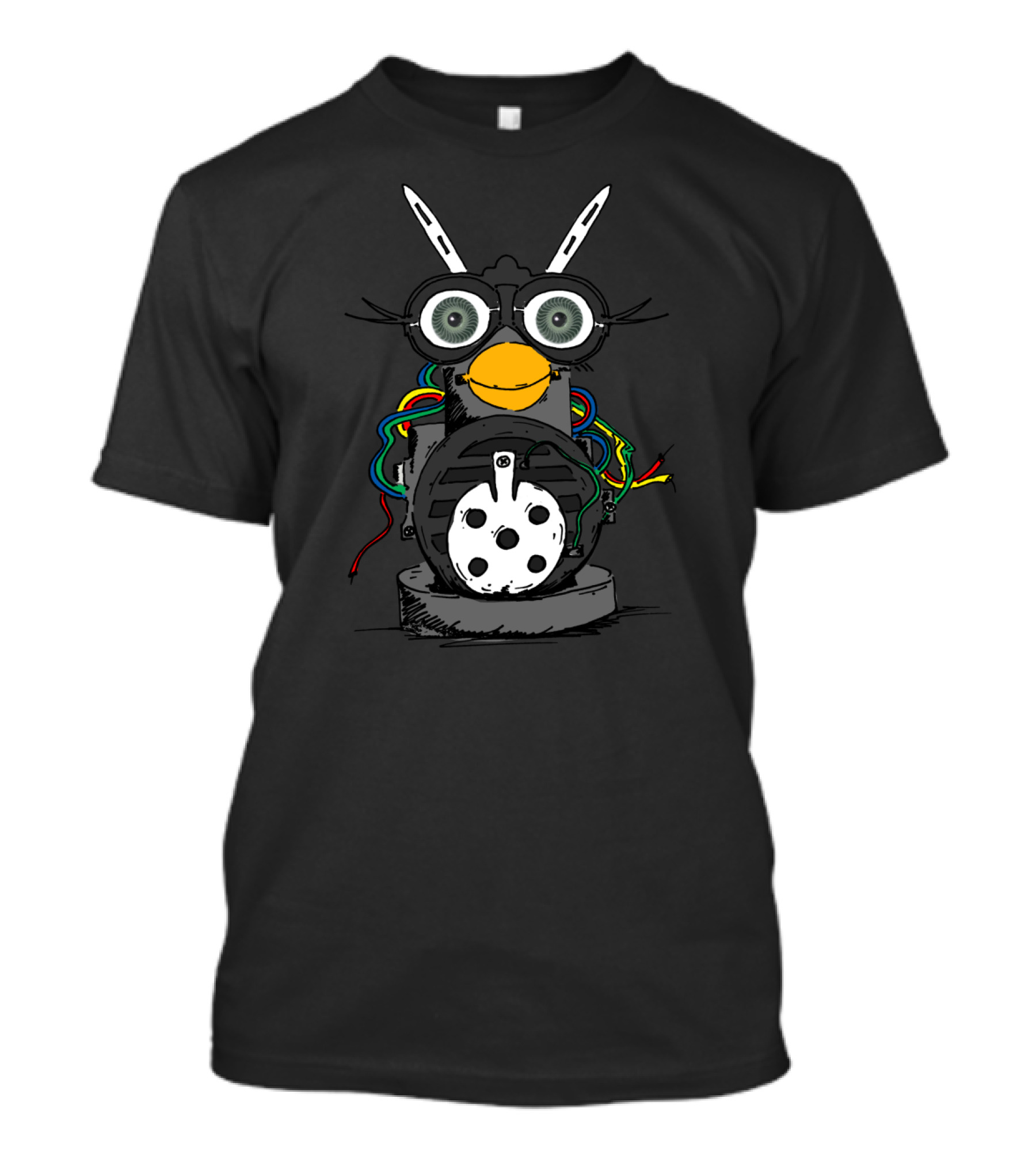Furby Robot Fusion Wiring Eyes Funny Isometric T-Shirt