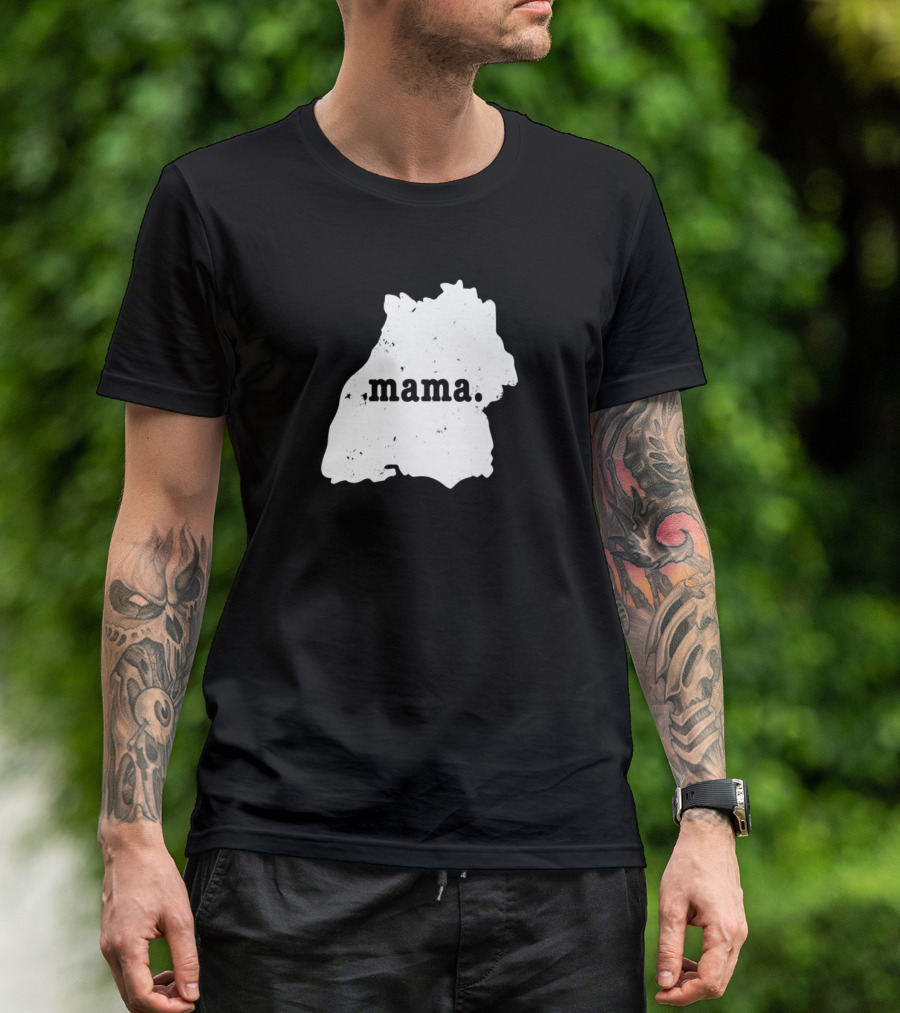 Mama Text On Map Outline Of Baden Wurttemberg Germany T-Shirt