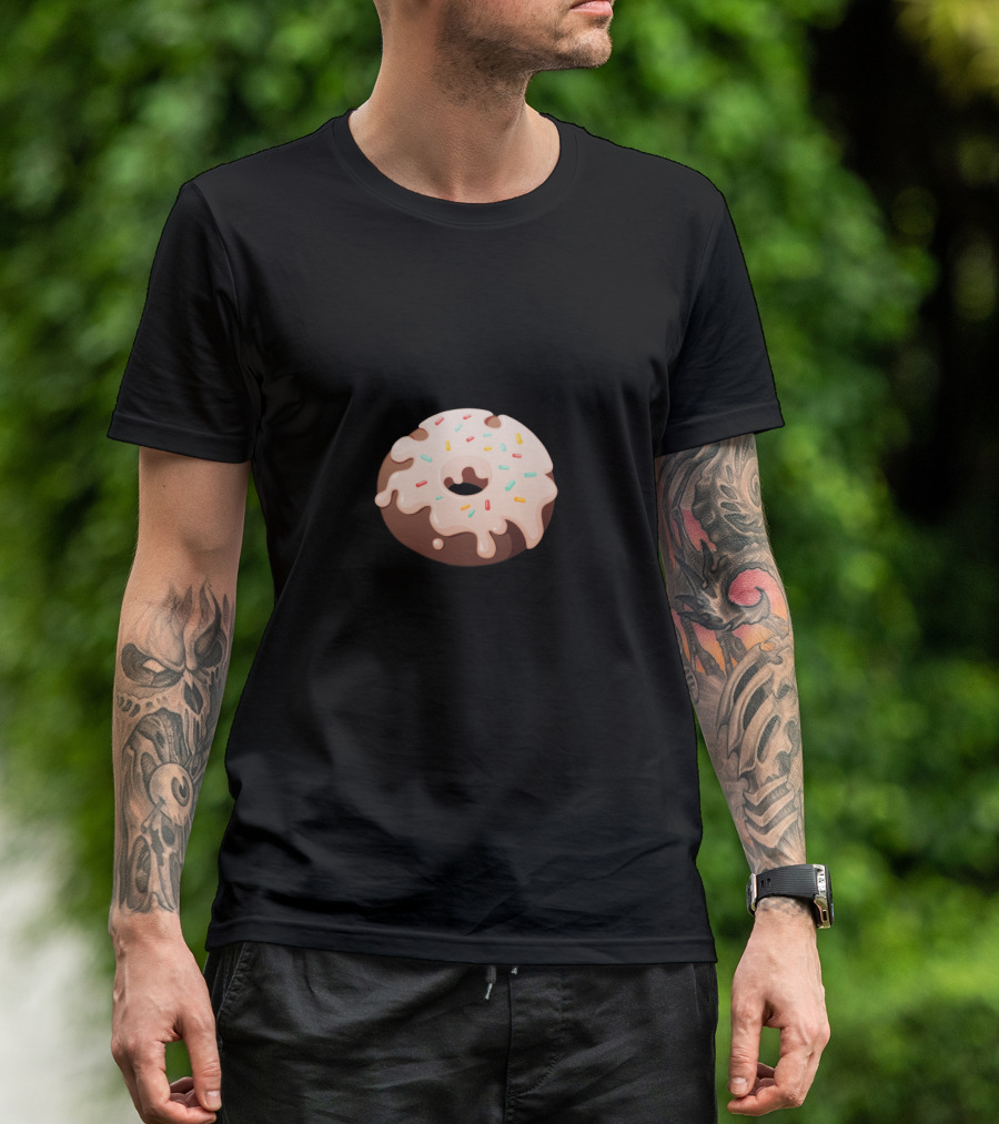 Sprinkle Donut With Pink Frosting And Colorful Sprinkles T-Shirt