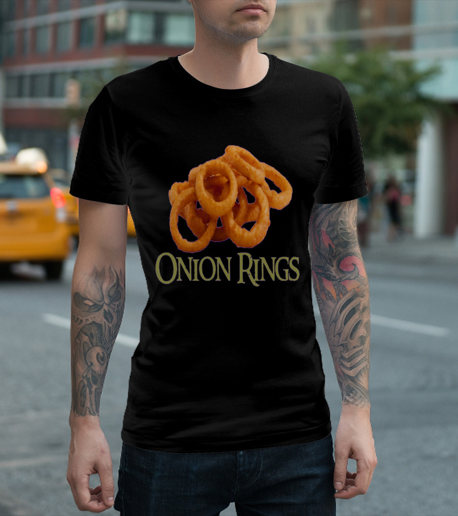 Onion Rings Parody with Fantasy Style Font T-Shirt