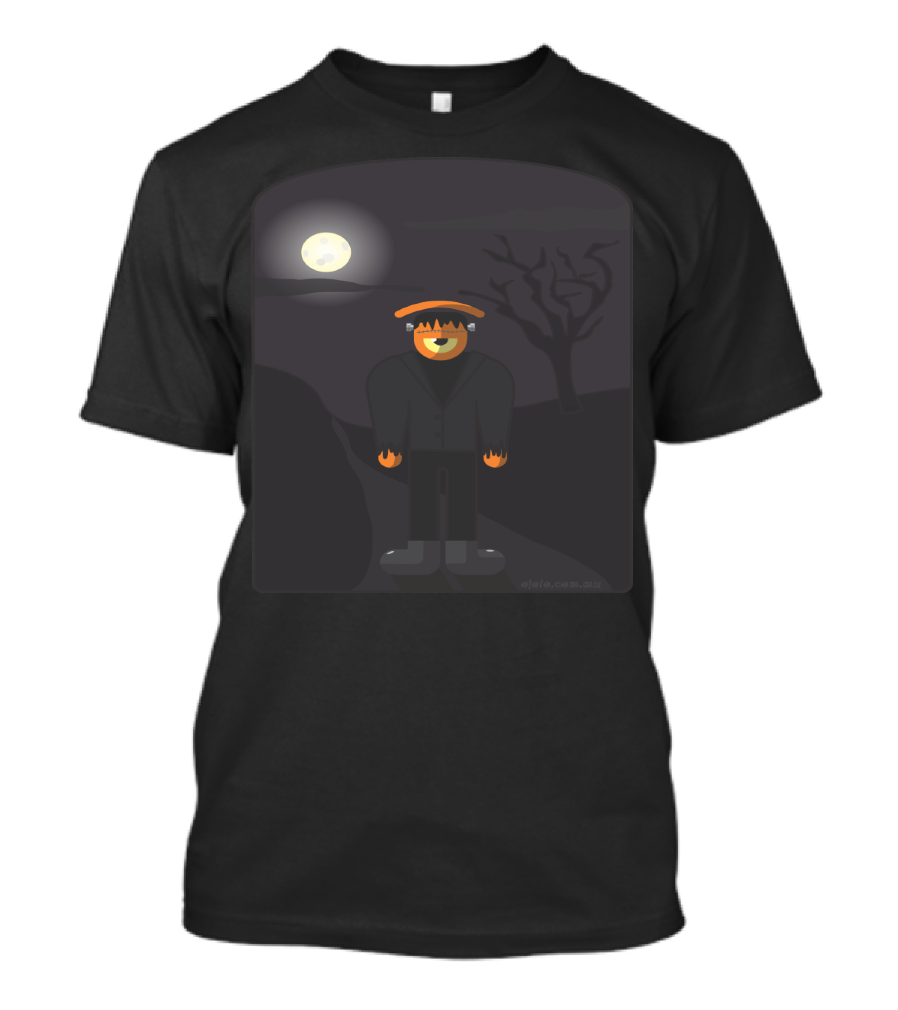 Frank.eye.stein Moonlit Silhouette With Tree And Dark Landscape T-Shirt